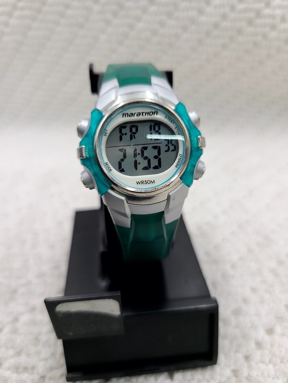 Timex Teal and Silver Digital Sports Watch